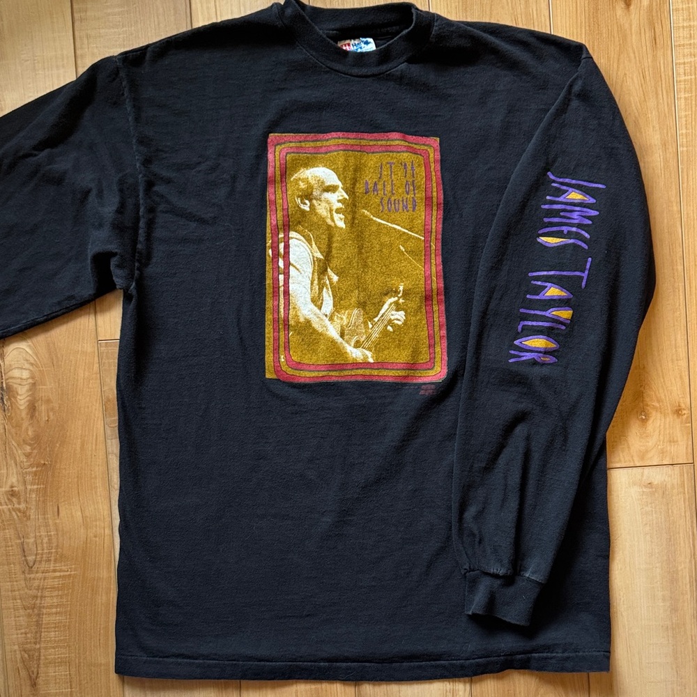 Vintage James Taylor 1994 "Ball of Sound" tour long-sleeve t-shirt L